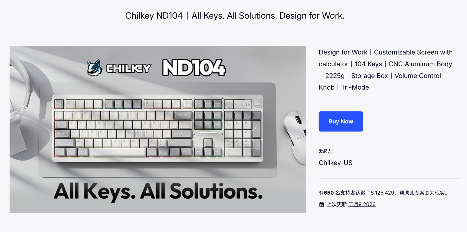 Chilkey ND104 Crowdfunding Successfully Concluded: What’s Next?