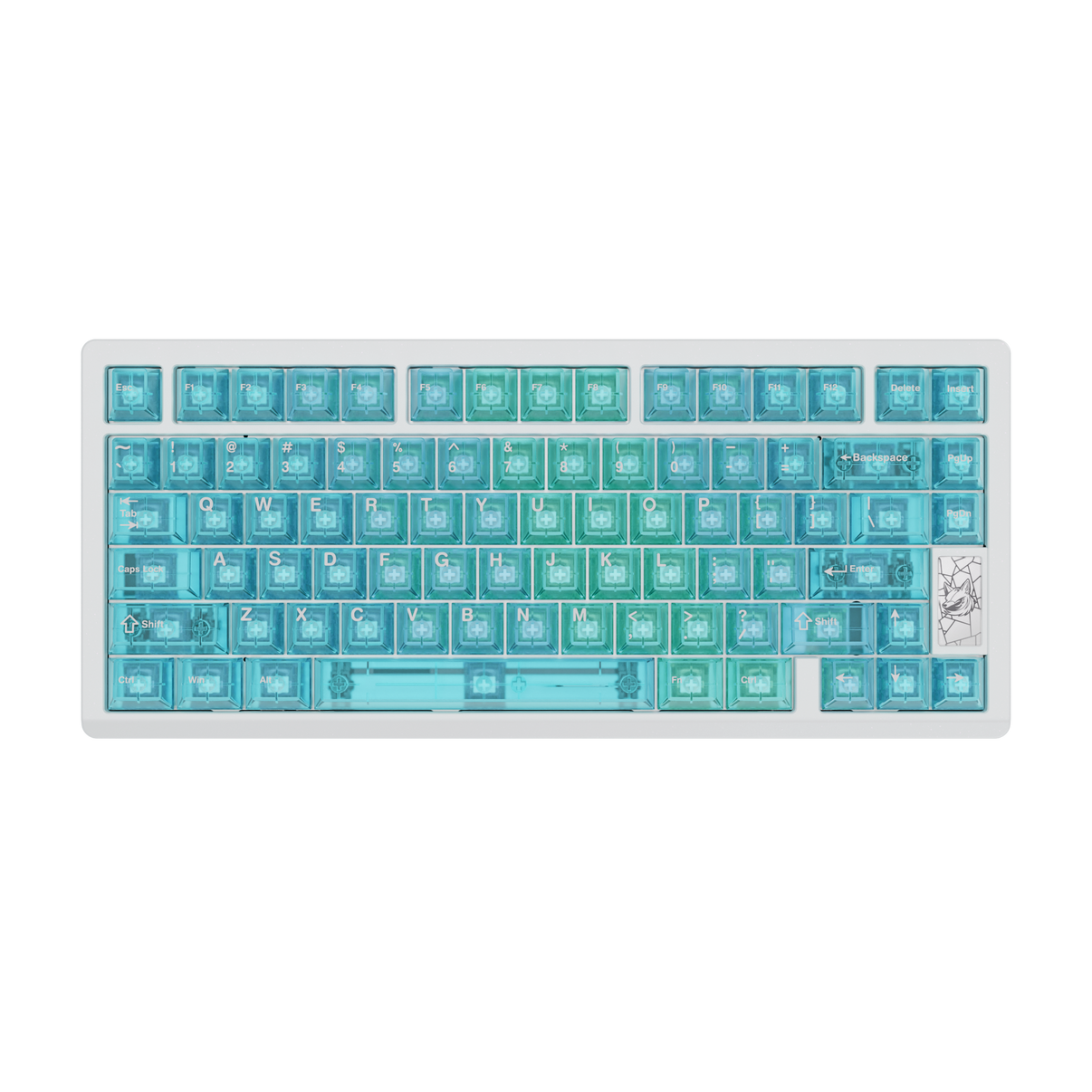 キーボード Chilkey Slice75 HE White WS Flux Slice75 HE Keyboard – Chilkey