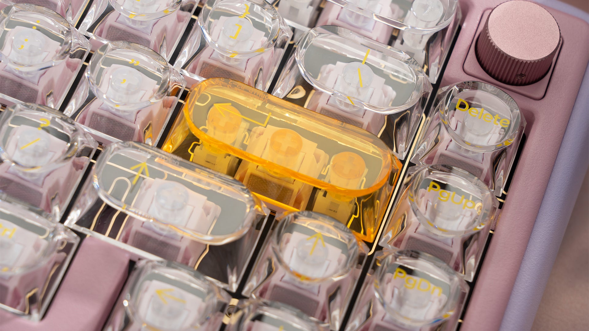 유약 노란색 키캡